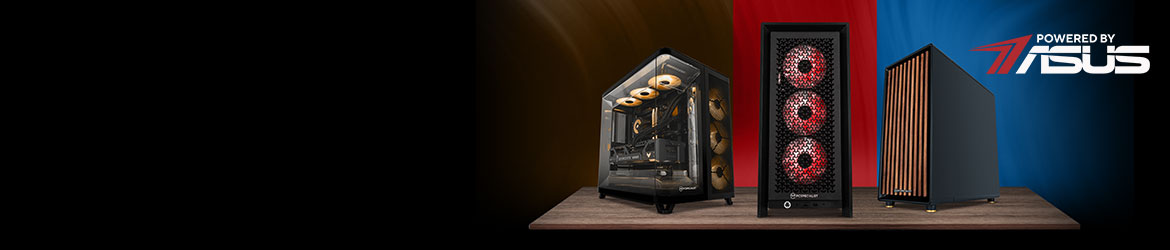 Domina con lo mejor Sistemas de PCSpecialist con tecnología de ASUS, la cual implica exclusividad. Implica rendimiento. Implica entender la tecnología como un arte. ¿Por qué conformarse con menos?