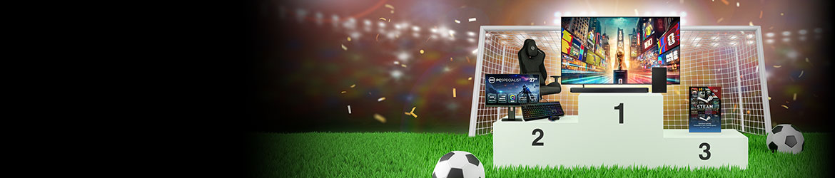 Marca un golazo este Mundial PCSpecialist te ofrece la posibilidad de llevarte uno de los tres premios que sorteamos antes de que empiece a rodar el balón.