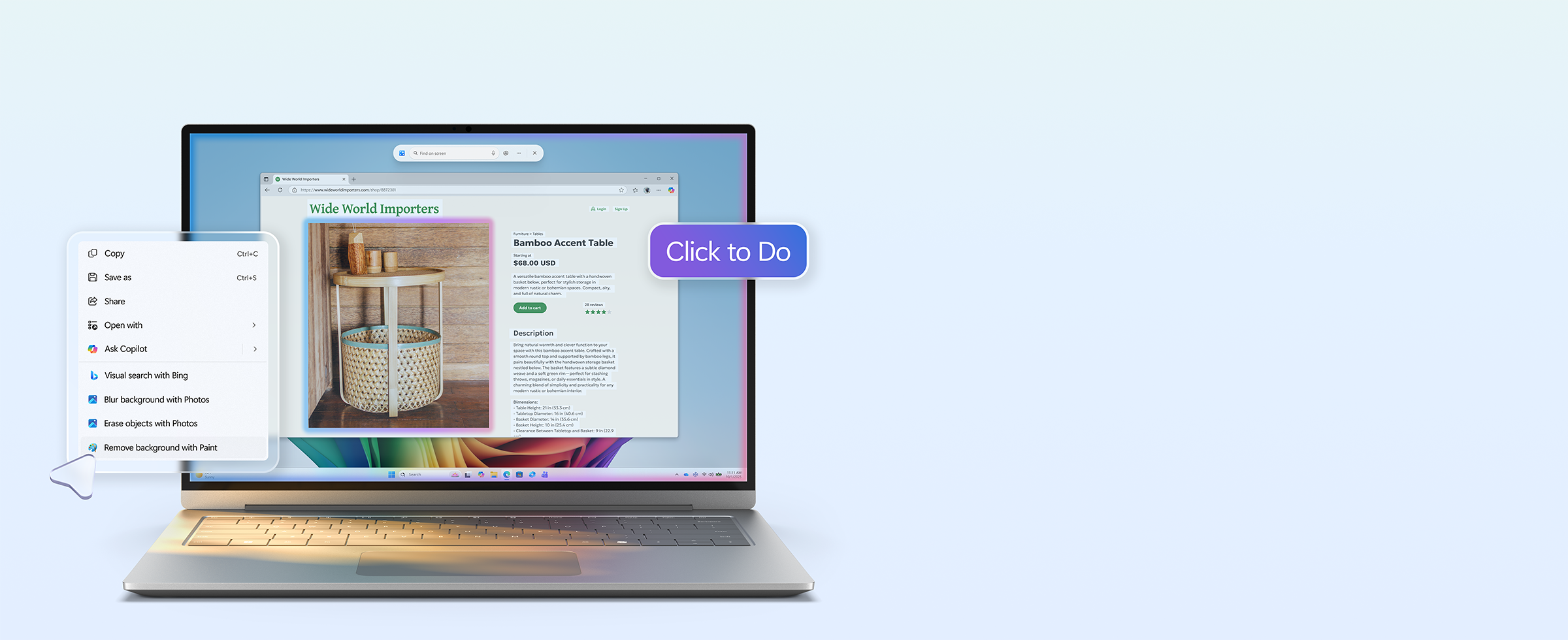 Microsoft Copilot more actions